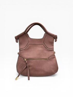 Foley + Corinna Dusty Mauve Faux Pebbled Leather City Tote